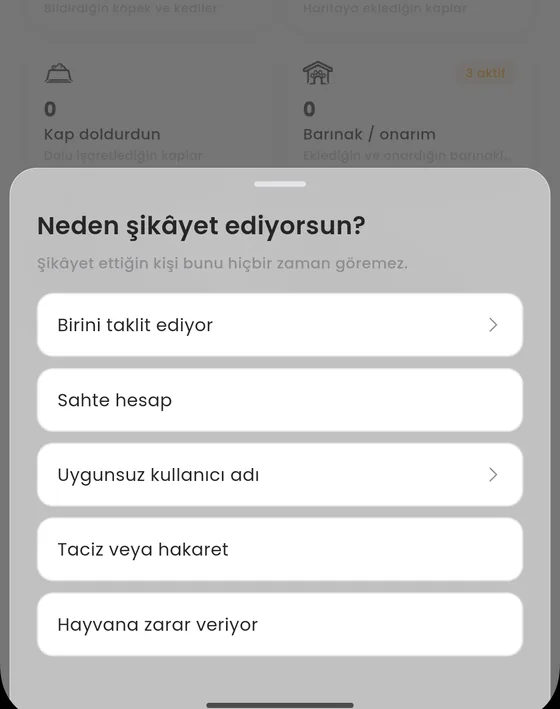 Şikayet nedenleri
